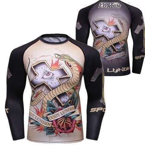 New personalized animal digital print quick-dry breathable sports slim-fit fitness long-sleeve T-shirt, fashionable and trendy