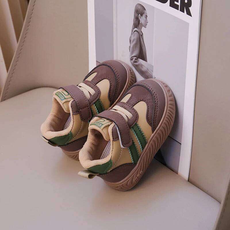 Children's Sneakers Baby Walking Size 16-26 Brown Boys Girls Casual Four Seasons 0-4 Years Old Kids Single Shoes H260312