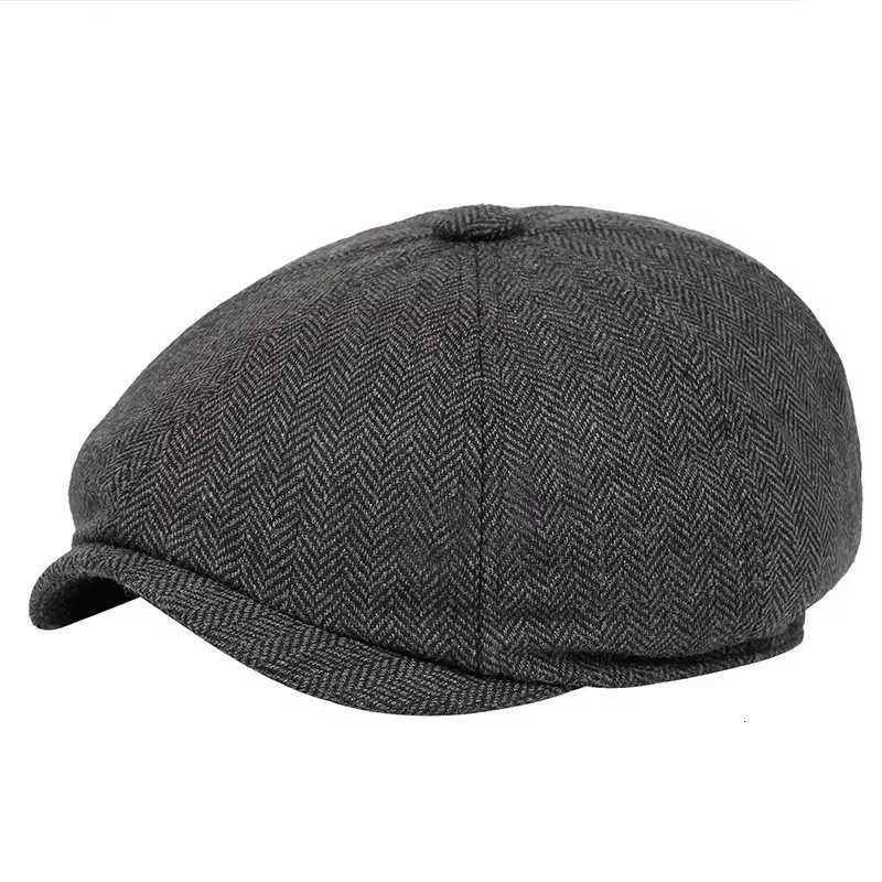 2025 New Classic Hat for Men Caps Vintage Retro Tweed Peaky Blinders Beret Hat Flat Peaked Cap Street Hats for Women Men H260312 - view 6