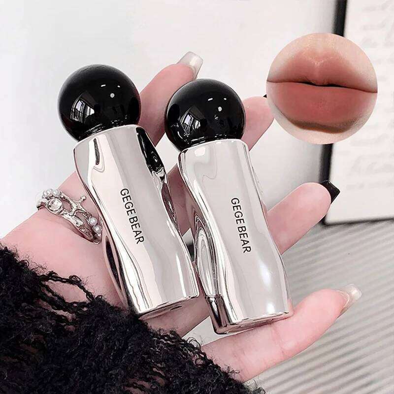 GegeBear Lightweight Cloudy Nude Velvet Lip Mud - Matte Glossy Long-Lasting Highly Pigmented Korean makeup W260311