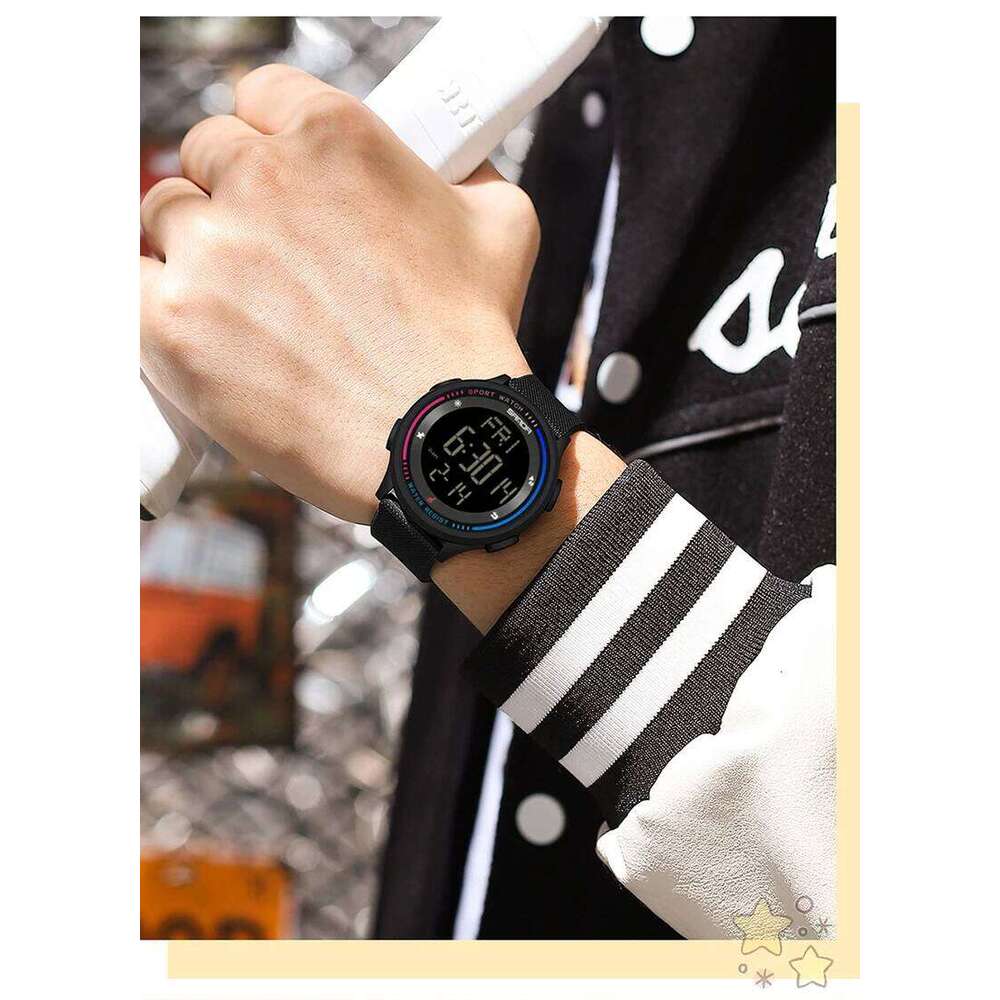 SANDA 6158 Student Digital Movement Teenager Boy Girl Watch Clock Trendy Waterproof Sports Mode Wristwatches Stopwatch Relogio