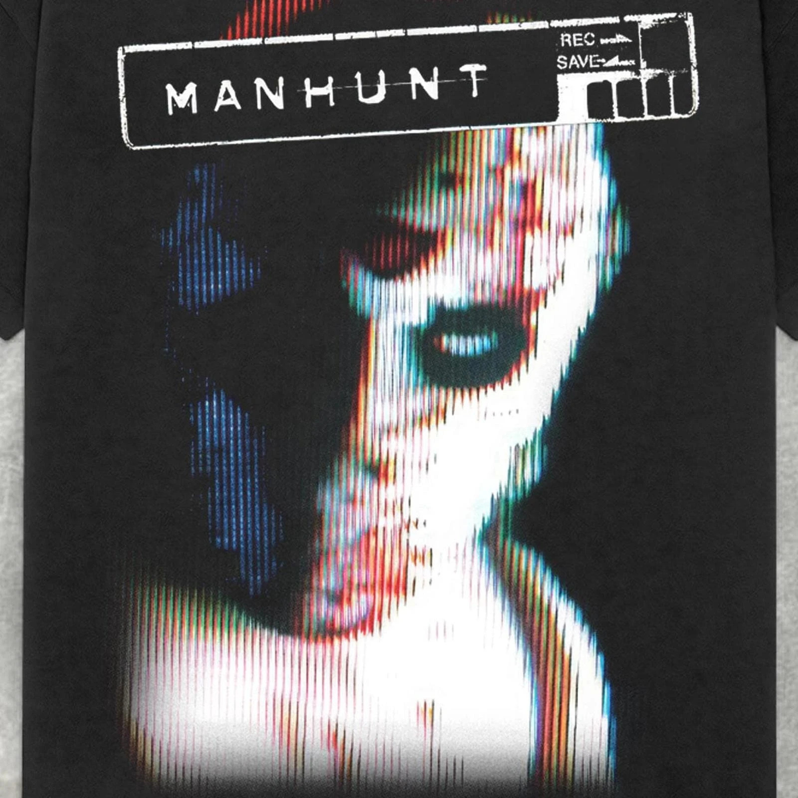 Manhunt Retro Y2K Mens and Womens American Street Wear Tshirt Fashionable Round Neck Loose Casual Top for Spring Summer 260228