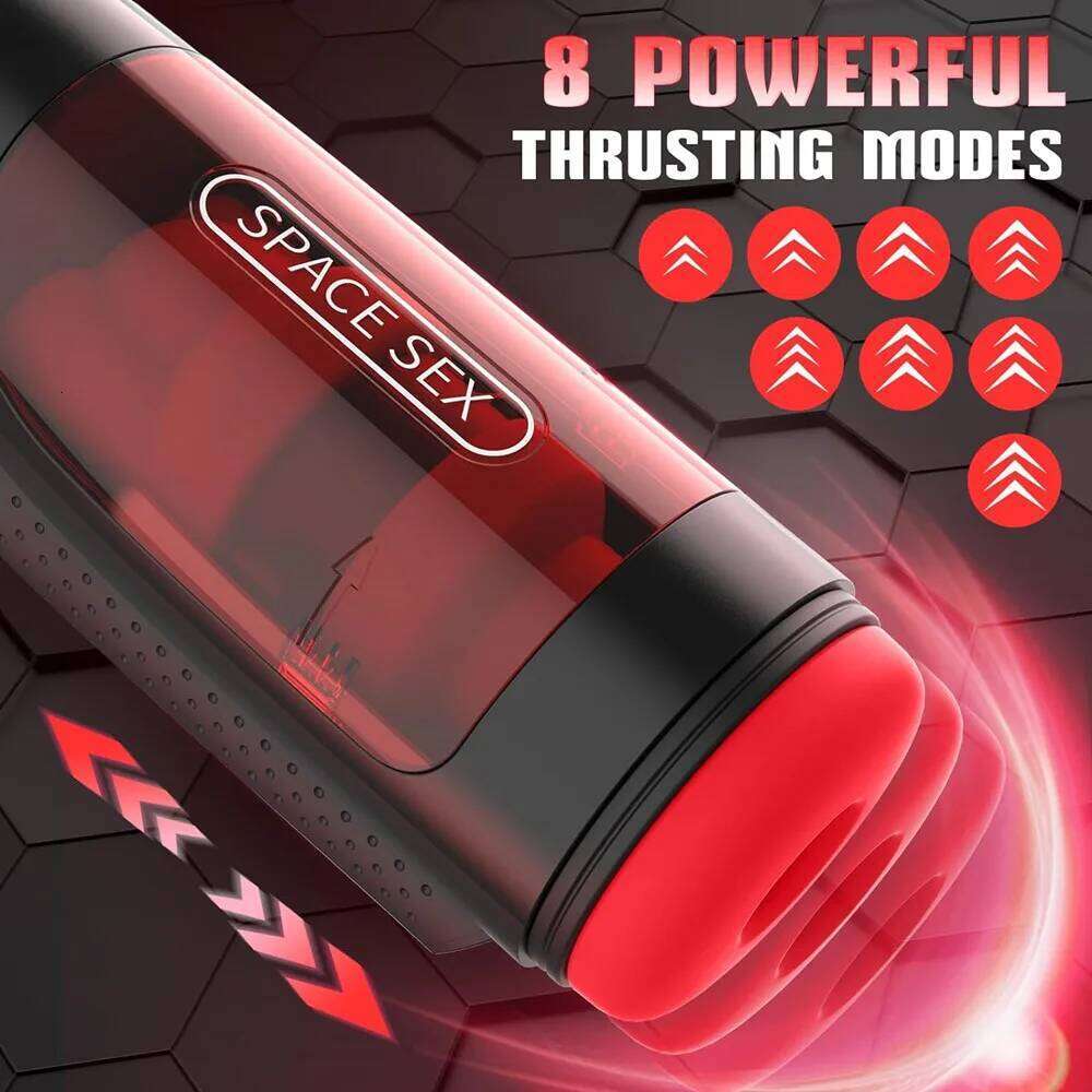 Space LCD Display Masturbation Cup Automatic Thrusting Vibration Soft Texture Adult Sexual Masturbator Sex Toys for Men Z260312