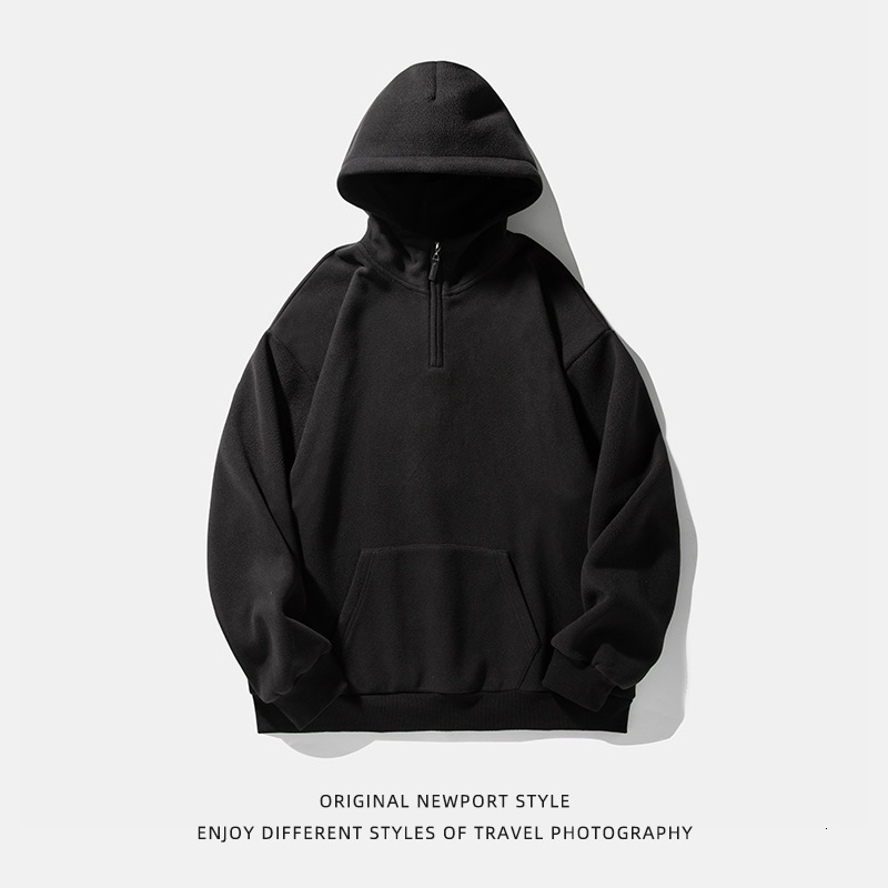 Designer Hoodie 430G Fleece Hoodie Men Spring New Half-zip Retro Thick Hoodie Trendy Brand Jacket
