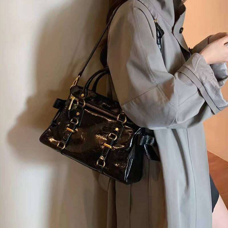 Brand Women S Large Capacity Handbag Korean Fashion Shoulder Crossbody High Quality Leisure Commute Tote Bag Golden Hardware XIU LAI SI