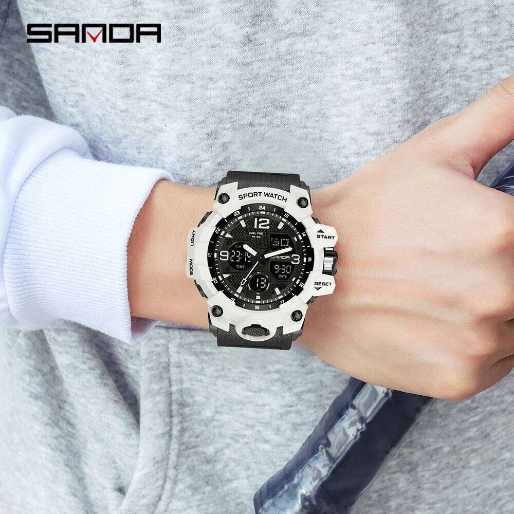 SADNA 6030 Top Outdoor Sports Dual Display Waterproof LED Student Electronic Watch 2025