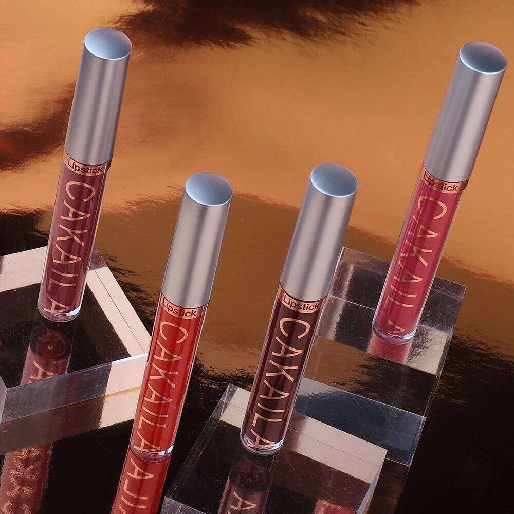 CAKAILA18 Liquid Women Lip Gloss Makeup Gift Non-Stick CupNot FadeWaterproof Matte Lipstick set W260311