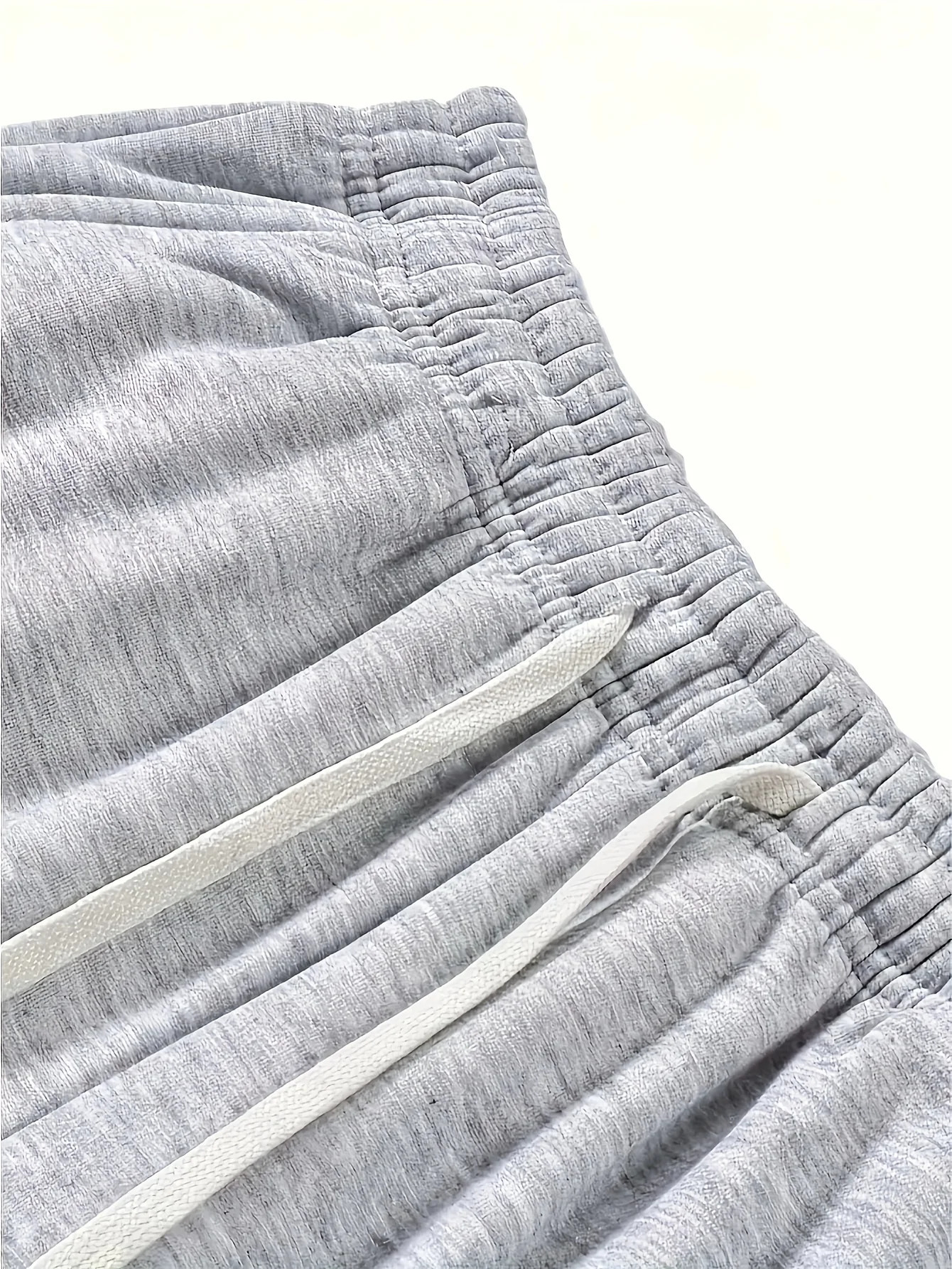 Mens heavy breathable sports jogging pants elastic drawstring waist loose straight casual trousers thick mens sweater pants 260311