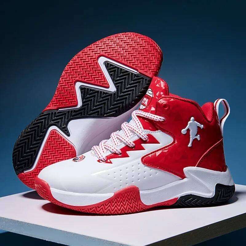 Children Sports Waterproof Low-top Kids Basketball Boys Lace-up Non-slip Shoes for Running Durable Sneakers H260312