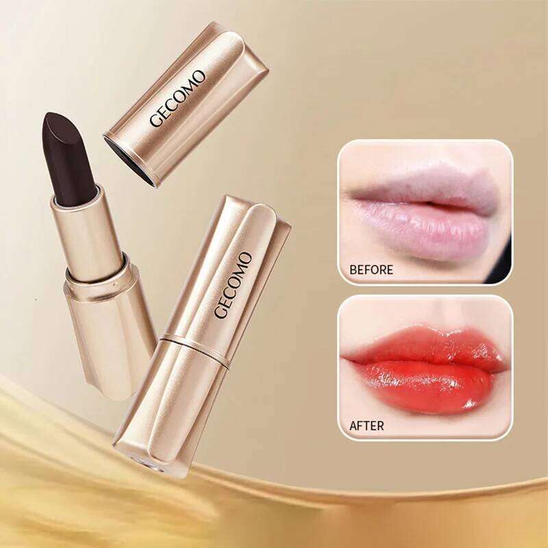 GECOMO Black Magic Lipstick - Moisturizing Gloss, Long-Lasting, Temp-Sensitive Color Change, Lip Hydration,Korean makeup W260311