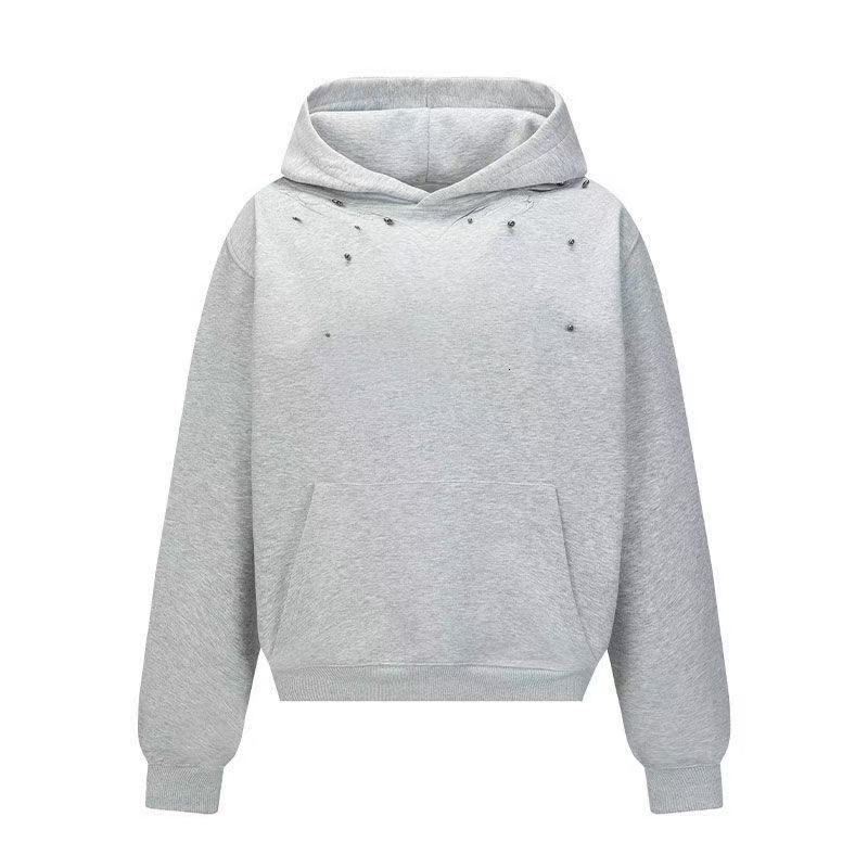 New Autumn Designer Hoodie Trendy Dragon Bone Beaded Embroidered Hooded Sweatshirt For Men Stylish Outerwear For Spring And Autumn