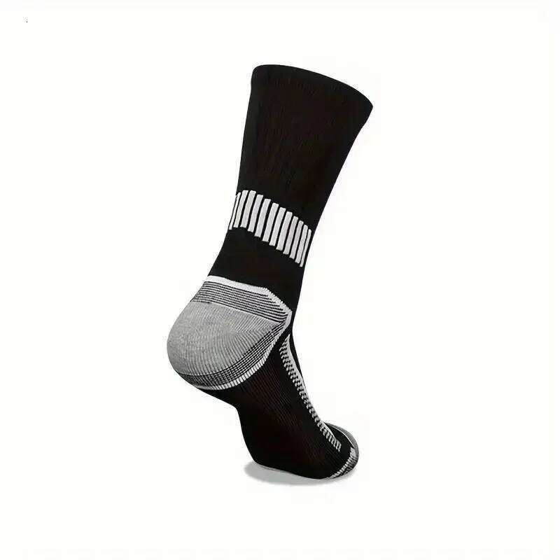 10 Pairs Men Solid Color Striped Sports Long Suitable All Seasons Breathable Anti Odor Sweat Absorption Leisure Socks Z260312