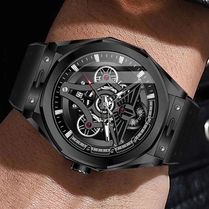 New Fashionable Trendy Watche Luminous Calendar Function Silicone Strap Waterproof Men's Quartz Watch relojes para hombres