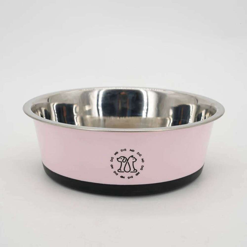 1PC Stainless Steel Dog Food Cat Anti-tip Non-slip Pet Bowl 26Y0312