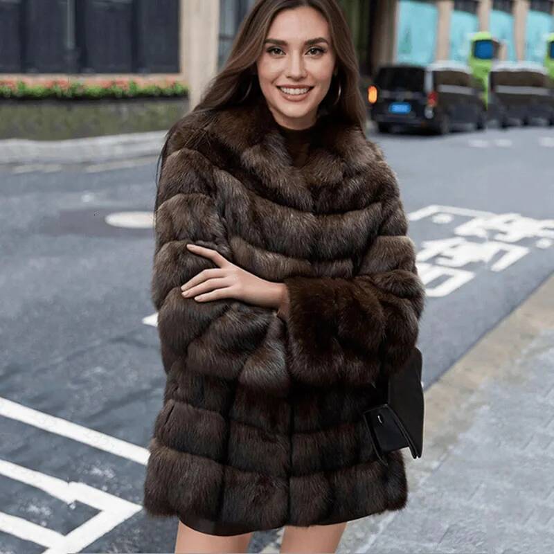 High Quality Imitation Mink 2025 New Winter Thick Temperament Leisure Warm Hooded Women Fur Coat 627