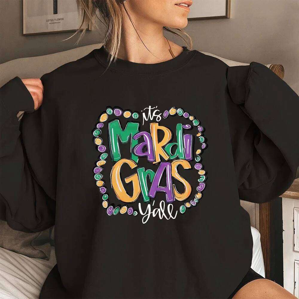 It's Yall Sweatshirt Carnival Shirt Women Mardi Gras Costume New Orleans Cruise SweaterShirt Z260312
