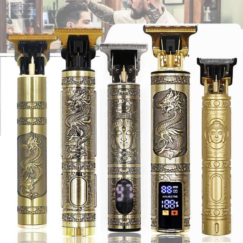 Vintage T9 Clipper Beard Shaving Body Hair Trimmer Clippers Electric Men Haircut Machine 0mm Barber Shaver C260312