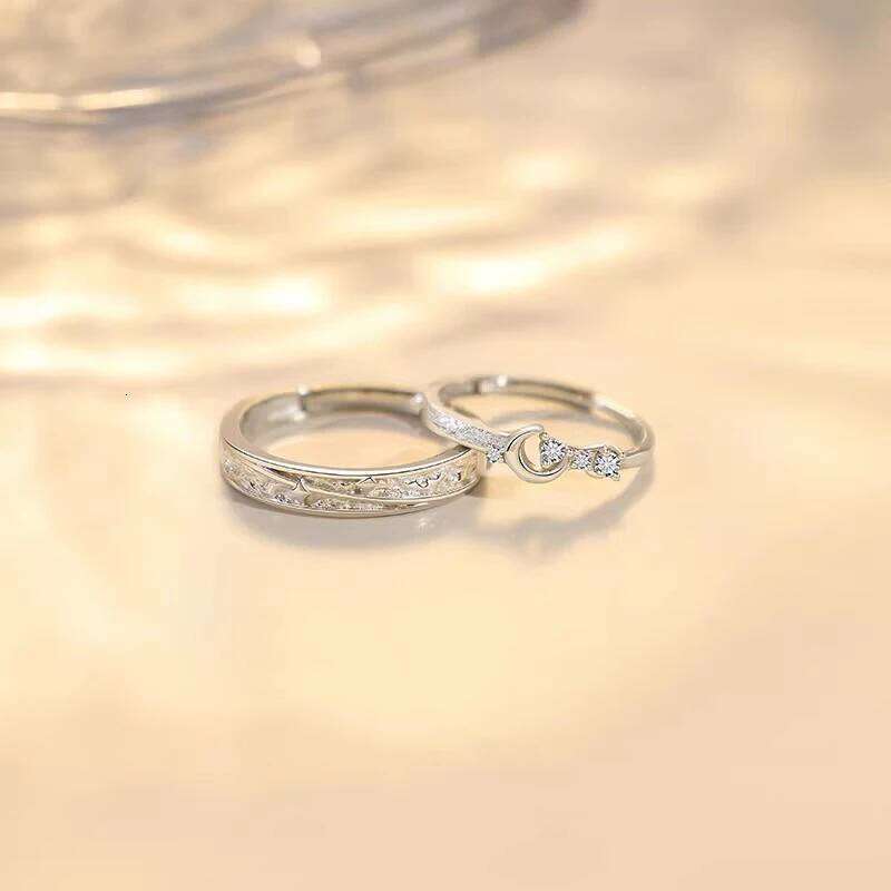 Wholesale Sterling Silver Fine Heart Zircon Ring For Women Couple Fashion Wedding Gift Jewelry Accessories W260311