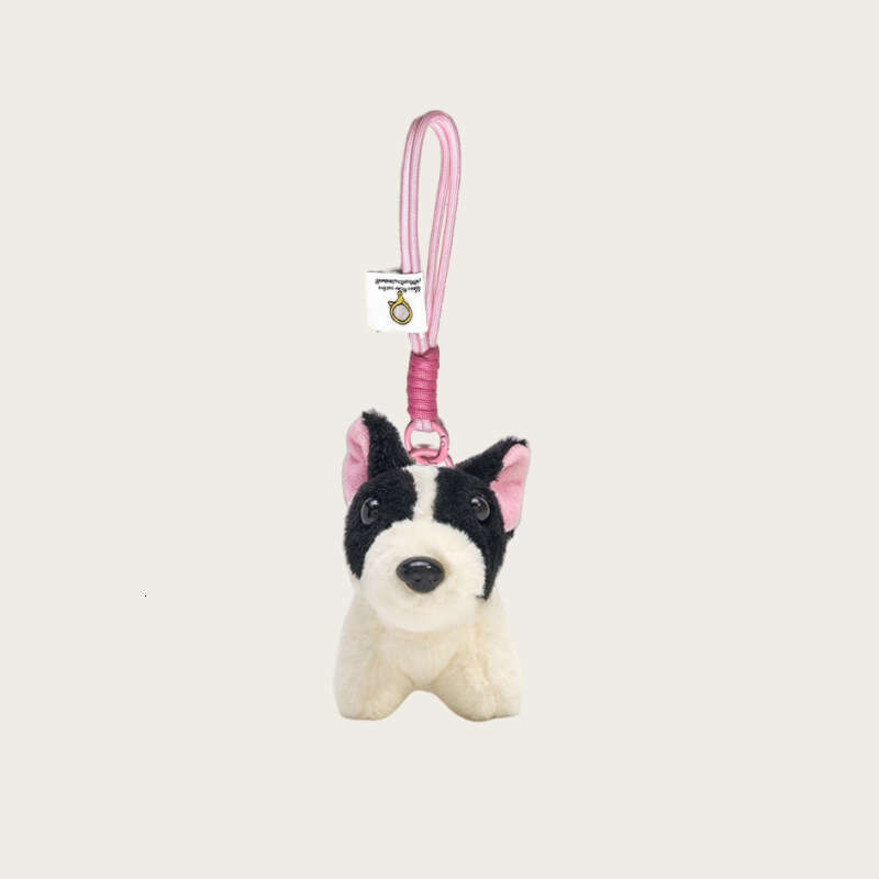 Cute Teddy Fur Dog Ornament Car Keychain Plush Bag Small Doll Pendant