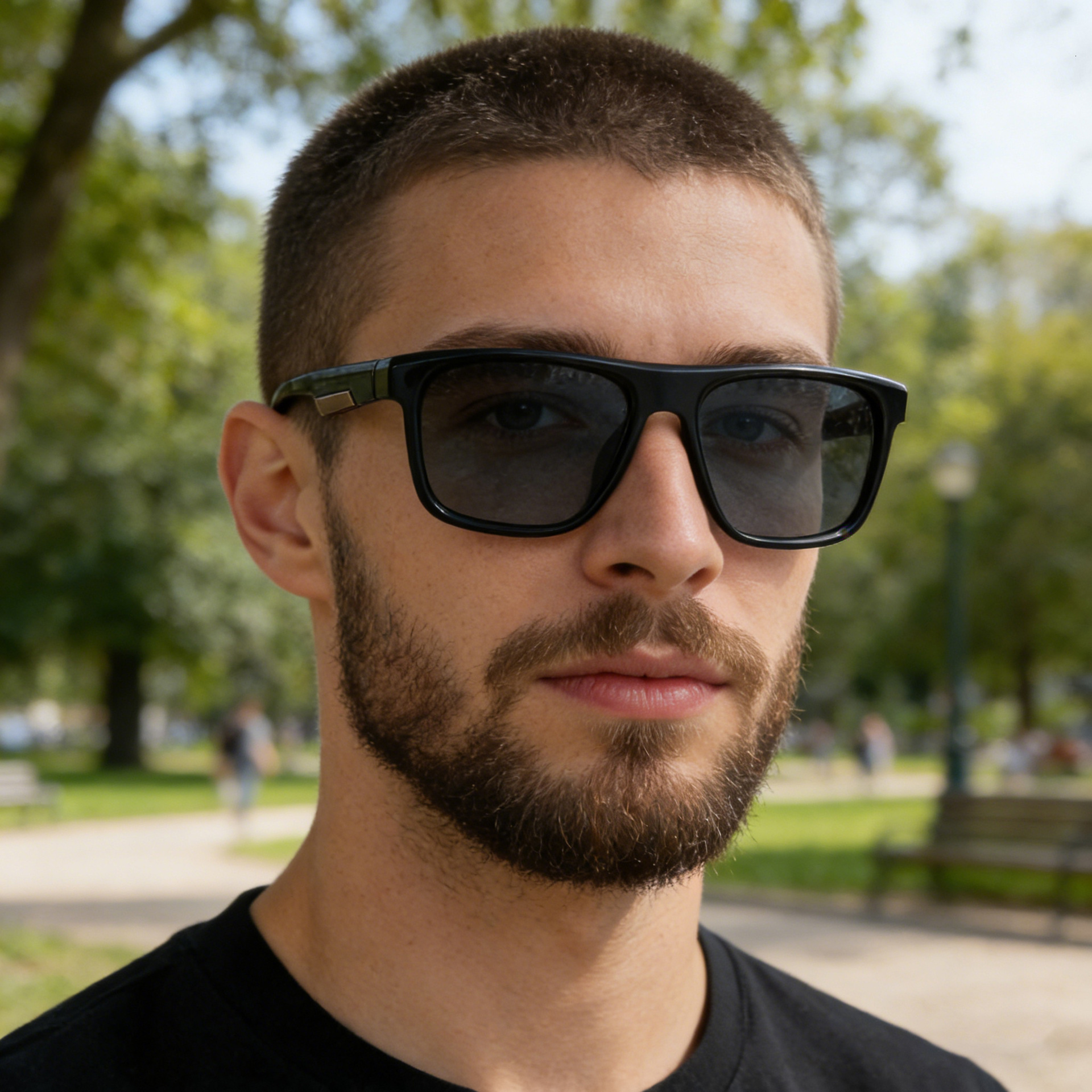 2026 New Fashion Square Frame Polarized Sunglasses Retro and Unique Outdoor Driving Sun Protection Glasses for Men,