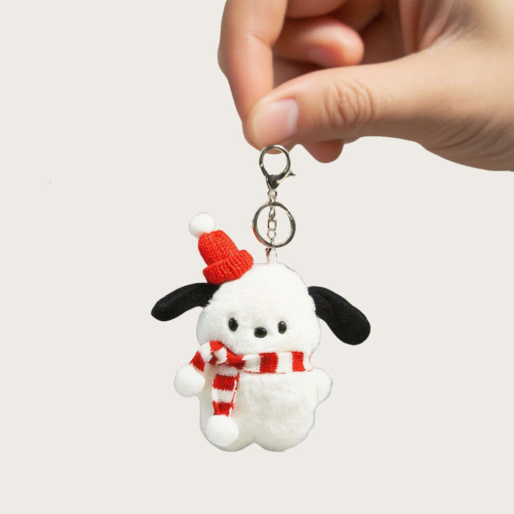 Plush toy Pacha dog keychain, cute puppy bag pendant, student gift