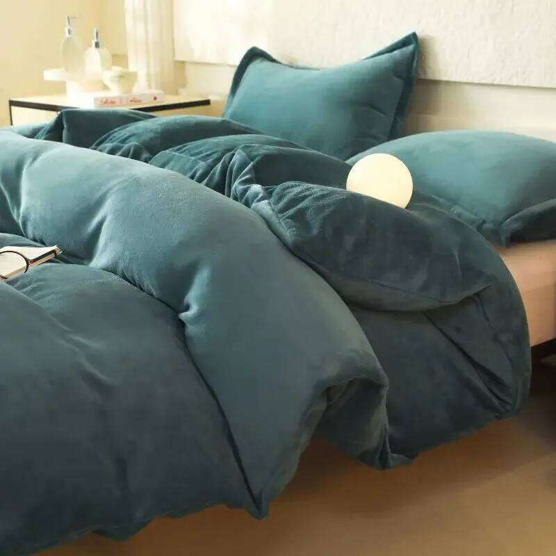 Winter Class A double-sided milk single-piece bed sheet four-piece flannel quilt cover thickened fleece H260312