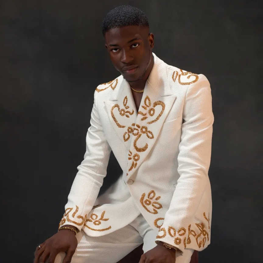 White Men Suit Set 2 Pcs Blazer+Pants Trousers Crystals Customized Spring Autumn Formal Office Jacket Wedding Tuxedos Prom Coat