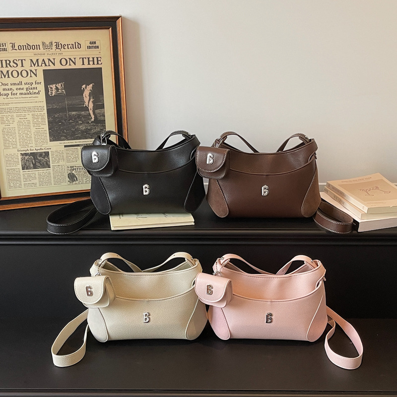 Spring new niche baseball bag for women's commuting high-end luxury handbag fashion crossbody bag retro style shoulder bag designer bag