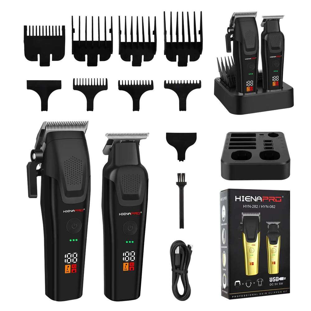Professional Cordless Men's Barber Kit Electric cutter hair Trimmer Hair Cutting Machine Clipper gift for men C260312