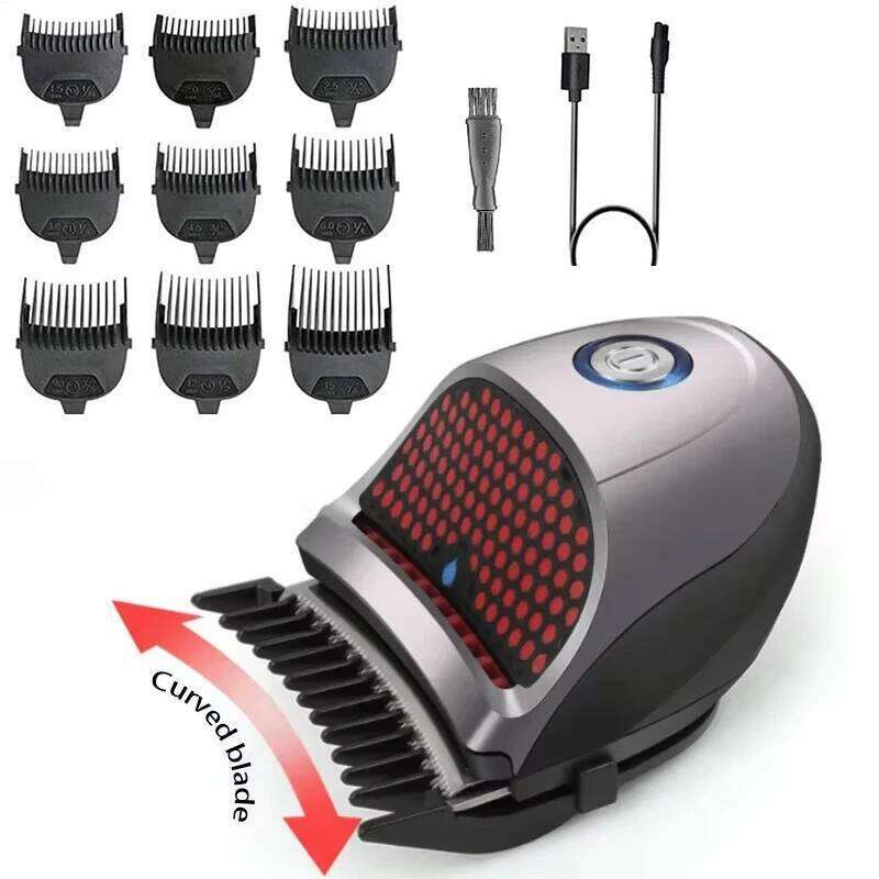 Wet and Dry Men's Short Clipper Self-Help Haircut Machine Set, USB Rechargeable Electric Hair Trimmer Professional C260312