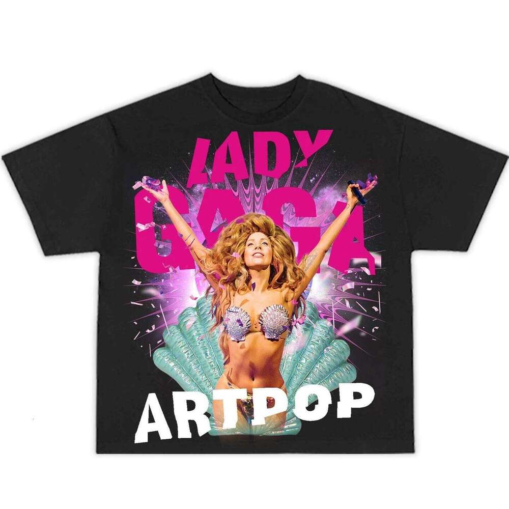 Artpop T Men Women Short Sleeve 100% Cotton Tees Retro Gaga T-shirt Unisex Clothing Y2k Tops Shirt Summer Streetwear Z260312