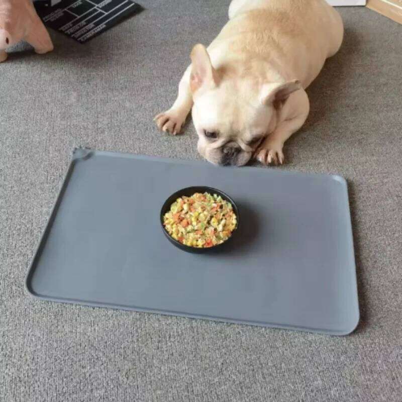 Silicone Meal Waterproof Anti-Slip Cat Food Puppy Feeding Bowl Mat No Cleaning Required Pet Accessories 26Y0312