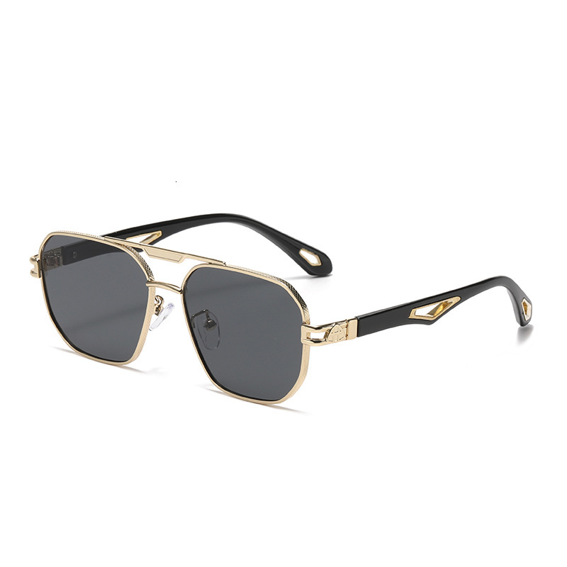 New Square Frame Metal Fashion Versatile Multi-color Style Trendy UV Protection Travel Sunglasses