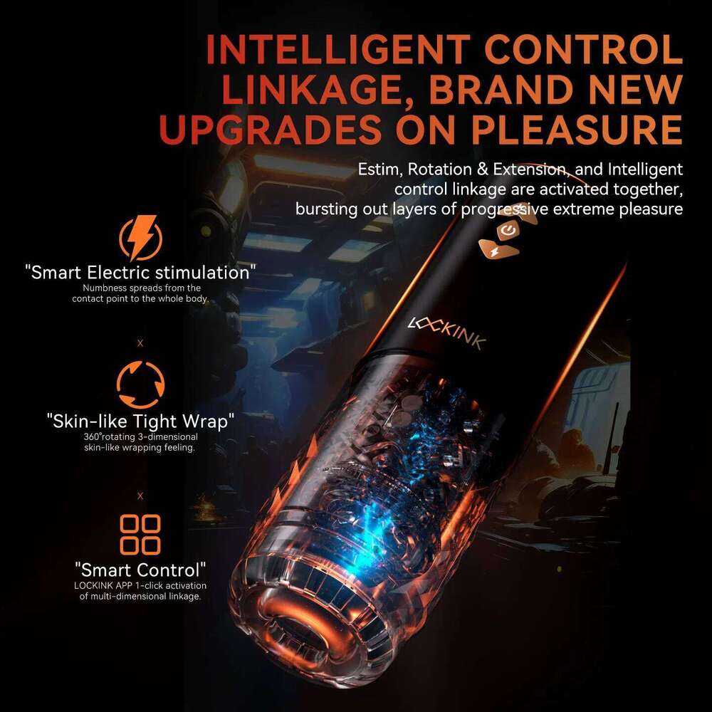 LOCKINK Male Electric Shock Masturbator Pocket Pussy Automatic Men Masturbation Cup Intelligent Penis Training Vibrator Sex Toys Z260311