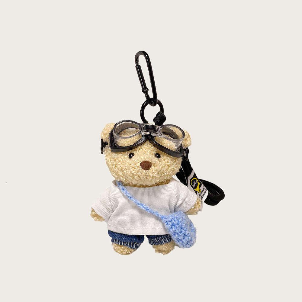 Summer Crossbody Bear Doll Bag Pendant Cartoon Plush Toy Backpack Keychain Small Gift