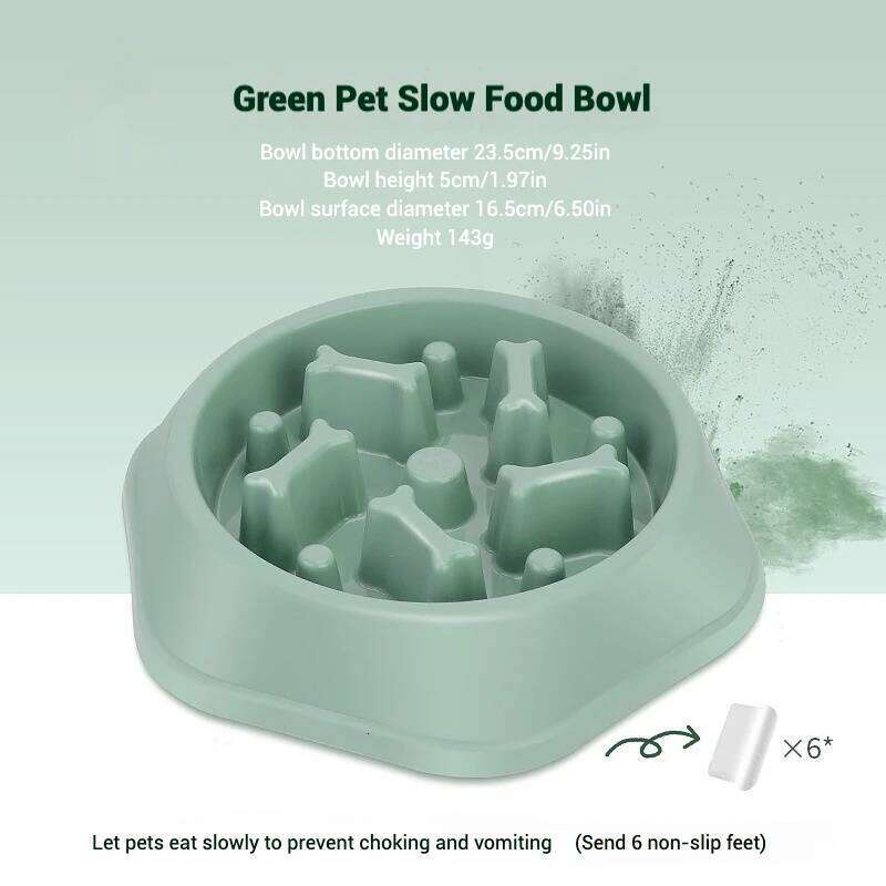 Bowls Feeder 1.5 Cups Feeding Small Medium Breed Puppy Bowl for Fast Eater Dog Dishes to Slow Down Eating Maze 26Y0312