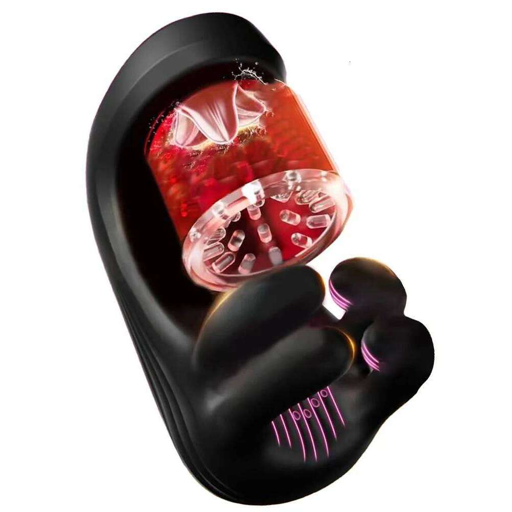 Sex Toy Male Penis Glans Stimulator 9 Vibration Rotation and Suction Modes USB Rechargeable Masturbation Cup Adult Novelty Z260312