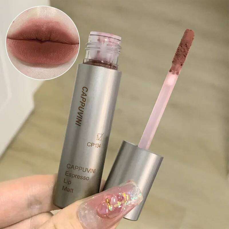 Long-lasting velvet matte balm- waterproof, gloss, using natural bare smooth, stain-resistant lip makeup W260311
