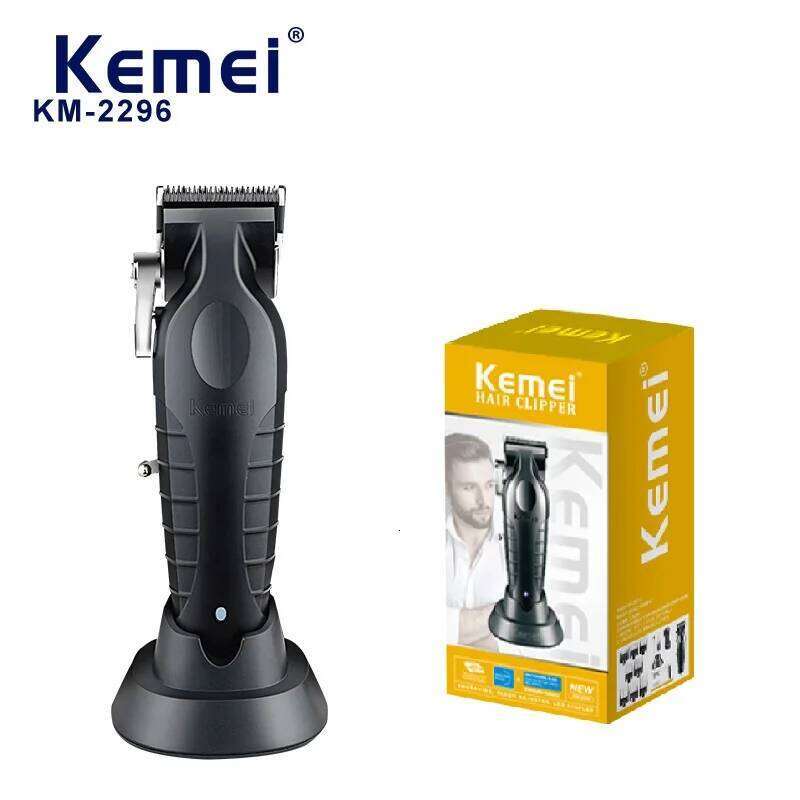KM-2296 Kemei Professional Rechargeable Adjustable Hair Clipper Fast Charging USB Carving Barber Salon C260312