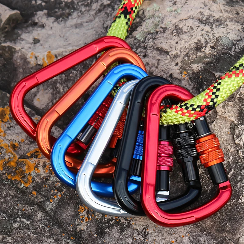 CLIWIZ 25kN Climbing Carabiner Safety Connector Lock Aluminum Heavy Duty HMSCarabiner Screw with CE 260228