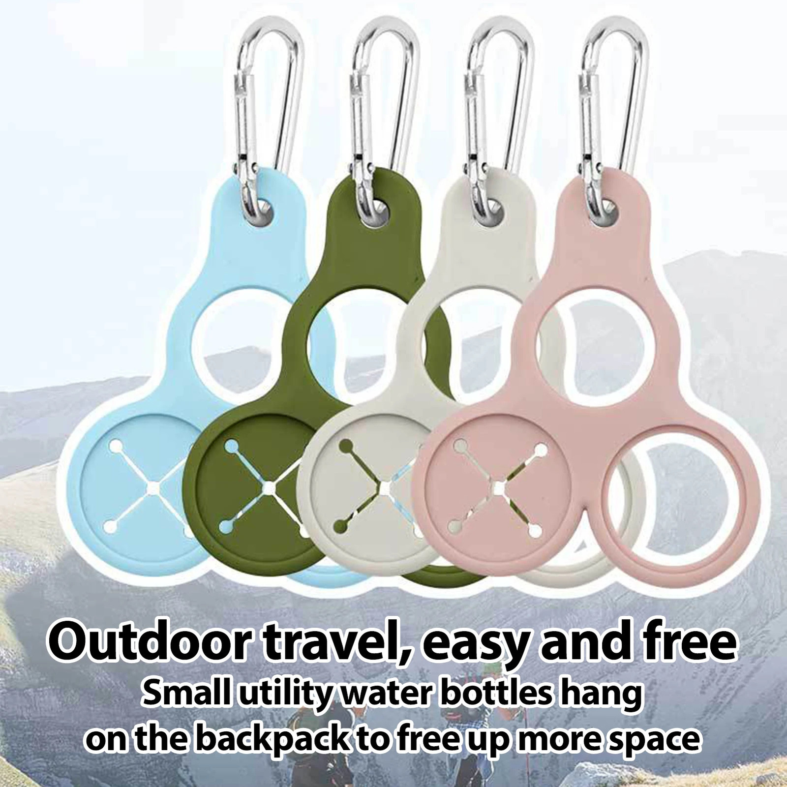 Portable 3in1 Carabiner Durable Silicone Hook For Camping Cycling Travel Wild Survival Fishing Outdoor Backpack Hooks 125pcs 260228