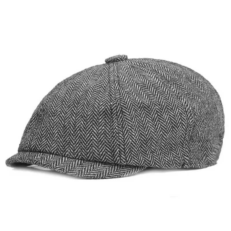 2025 New Classic Hat for Men Caps Vintage Retro Tweed Peaky Blinders Beret Hat Flat Peaked Cap Street Hats for Women Men H260312 - view 7
