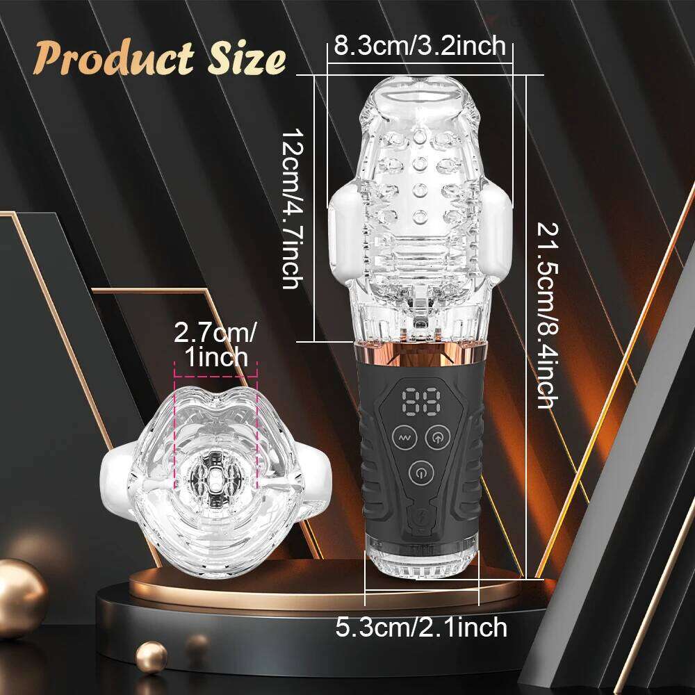 Sucking Vibrating Male Cup Oral Sex Glans Trainer Penis Massager Men Masturbator Blowjob Equipment Adult Supplies Z260312