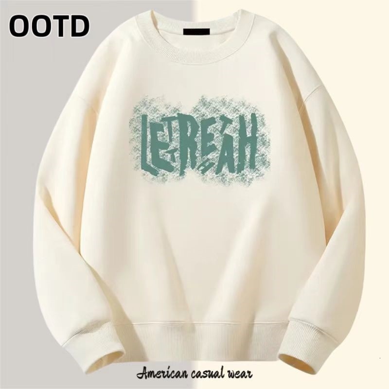 Heavyweight Design Designer Hoodie Style Trendy Casual Sweatshirt For Men Autumn Winter Round Neck Loose Fit Versatile Long Sleeve Top Couple Style
