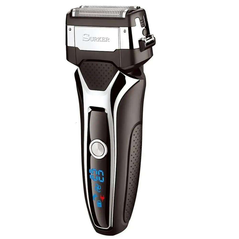 Turbo wet dry face rechargeable foil male groom body shaver beard electric razor for men head shaving machine C260312