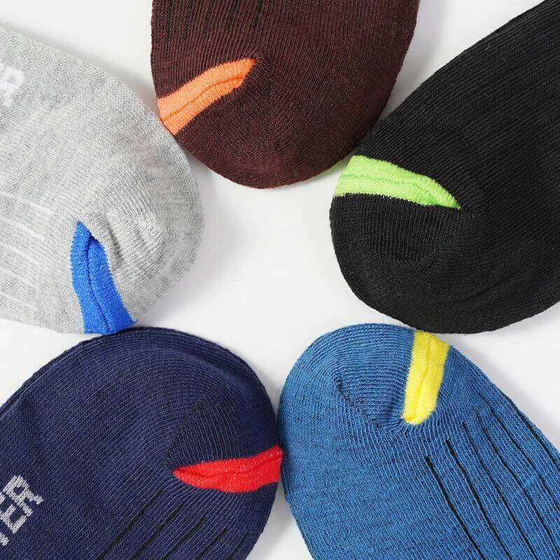 5 Pairs/Lot Men's Socks Polyester Cotton Fashion Street Fun New Styles Middle Tube Soft Breathable Short Casual Sock Z260312
