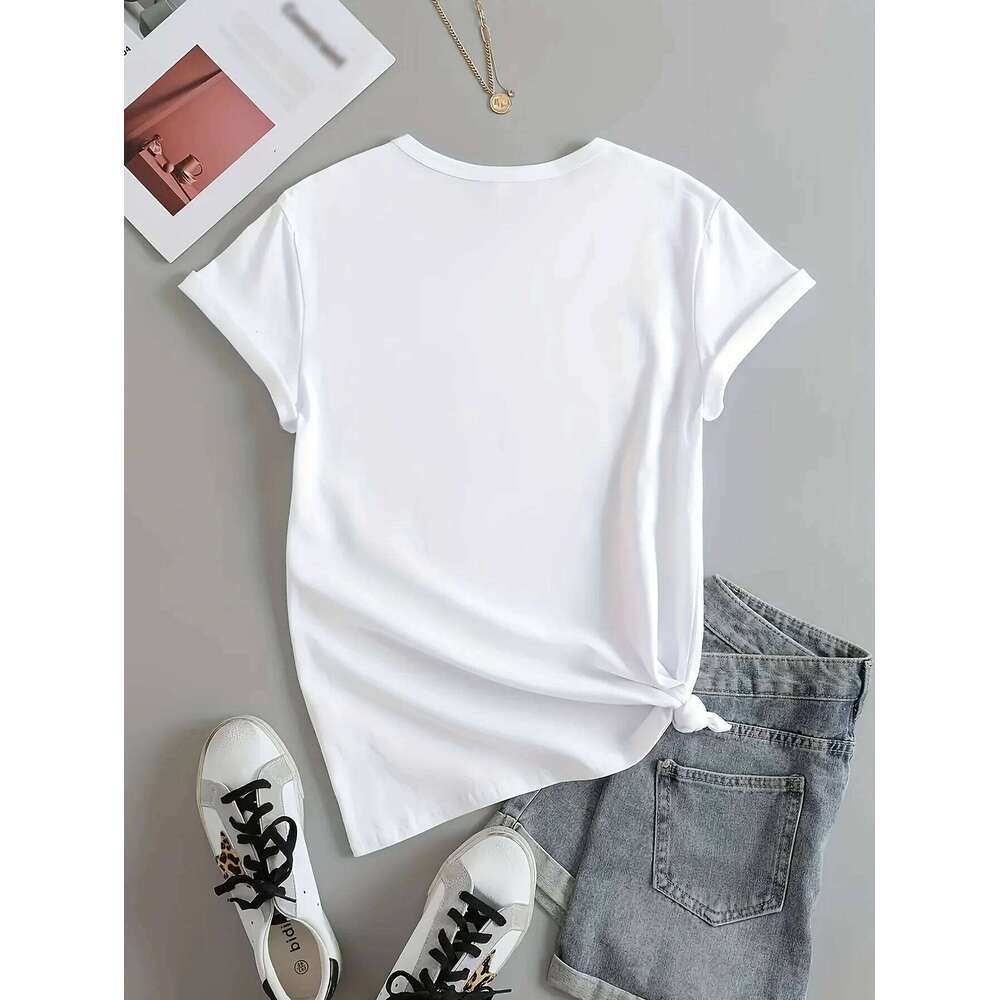 60 & Fabulous Graphic Tee Women's Casual Short Sleeve T-Shirt with Rhinestone High Heel Butterfly Design Printed Ladies TShirts Z260312