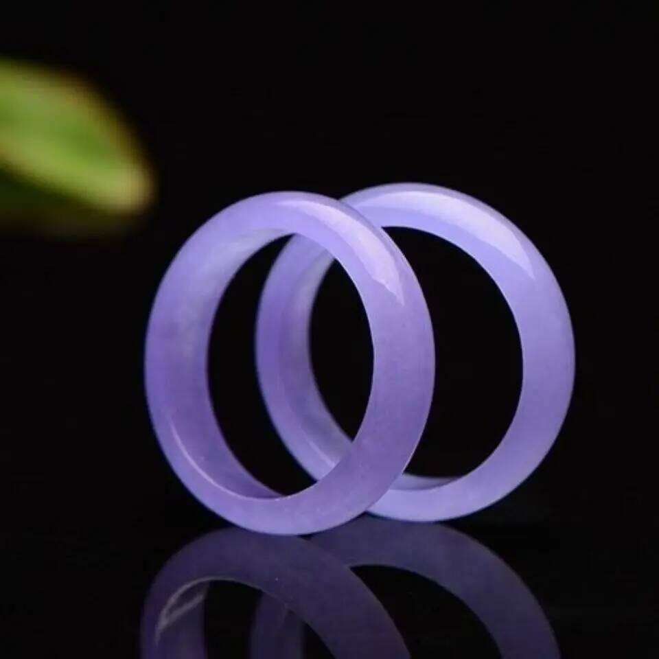 Burma Ring Women Healing Gemstone Fine Jewelry Genuine Myanmar Grade A Jadeite High Ice Purple Jade Rings Anillos Mujer H260312