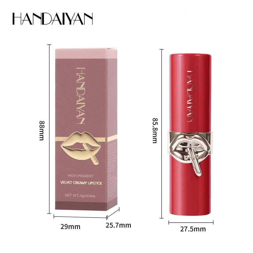 Long Lasting Velvet Lipstick Creamy Moisturizing Waterproof Non Stick Cup Rich Color 6 Shades Smooth Lip Makeup Women W260311