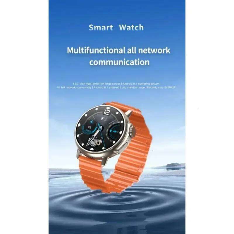 X800 4G Smartwatch for Men Women: 360° Rotatable 200W Camera, GPS, WiFi, 4GB+128GB, Heart Rate Monitor